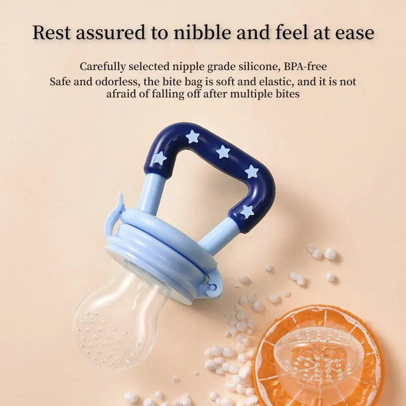 3PCS Newborn Food Feeder – Silicone Pacifier & Spoon for Baby Feeding
