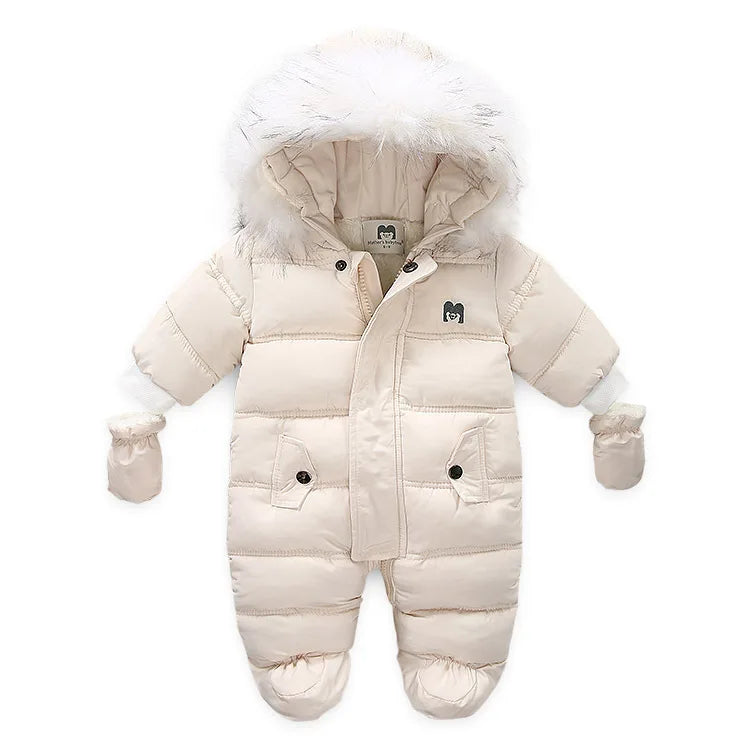 Winter Baby Jumpsuit – Warm Hooded Velvet Snowsuit