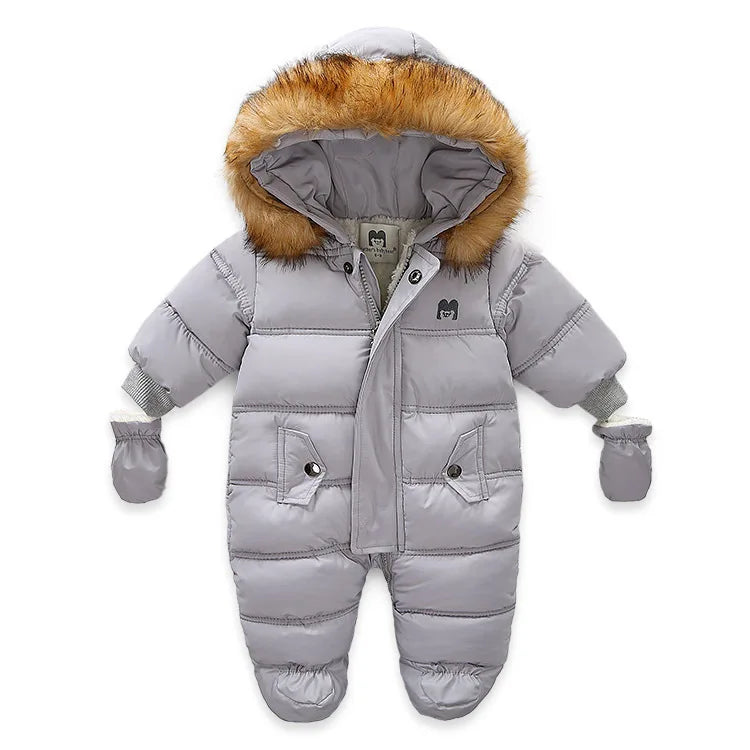 Winter Baby Jumpsuit – Warm Hooded Velvet Snowsuit
