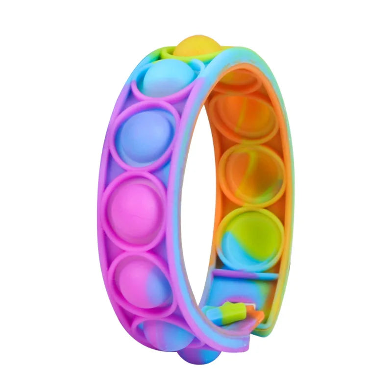 Pop Bubble Fidget Bracelet – Colorful Silicone Sensory Toy for Stress & Anxiety Relief