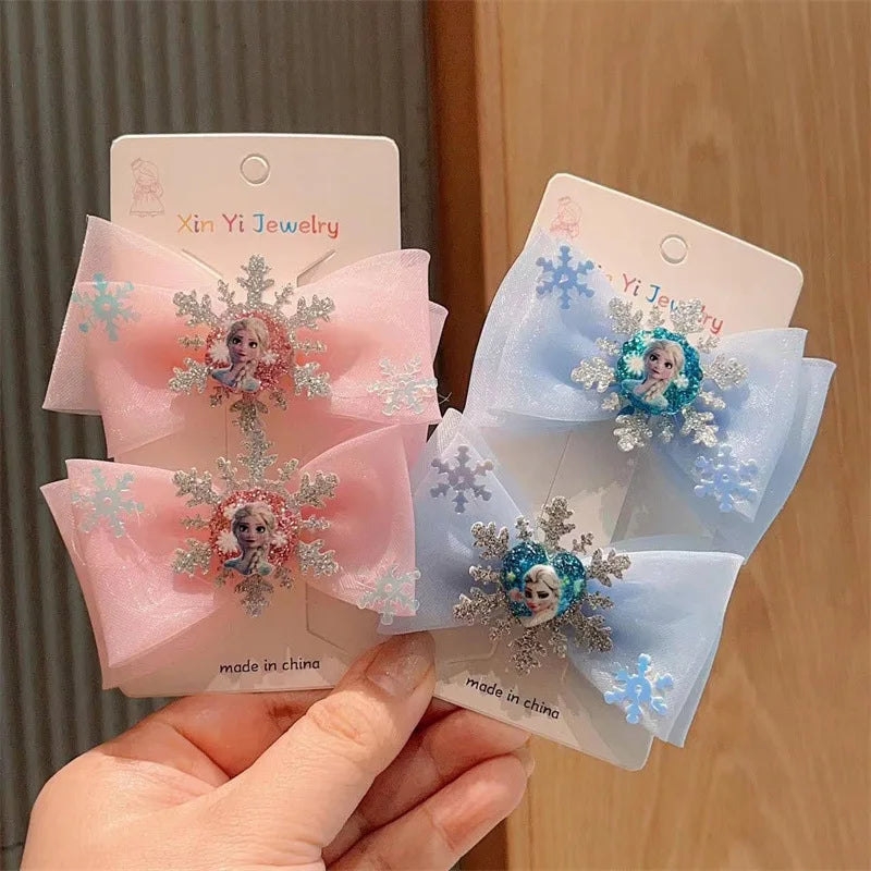 2-Piece Toddler Girl Princess Bow Hair Clips – Elegant Hair Accessories for Parties & Gifts