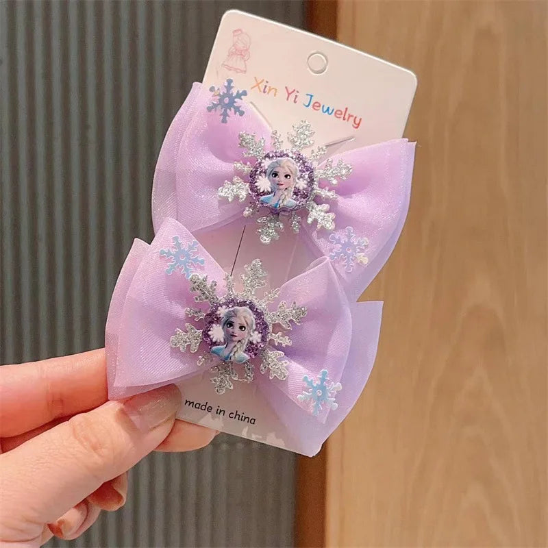 2-Piece Toddler Girl Princess Bow Hair Clips – Elegant Hair Accessories for Parties & Gifts