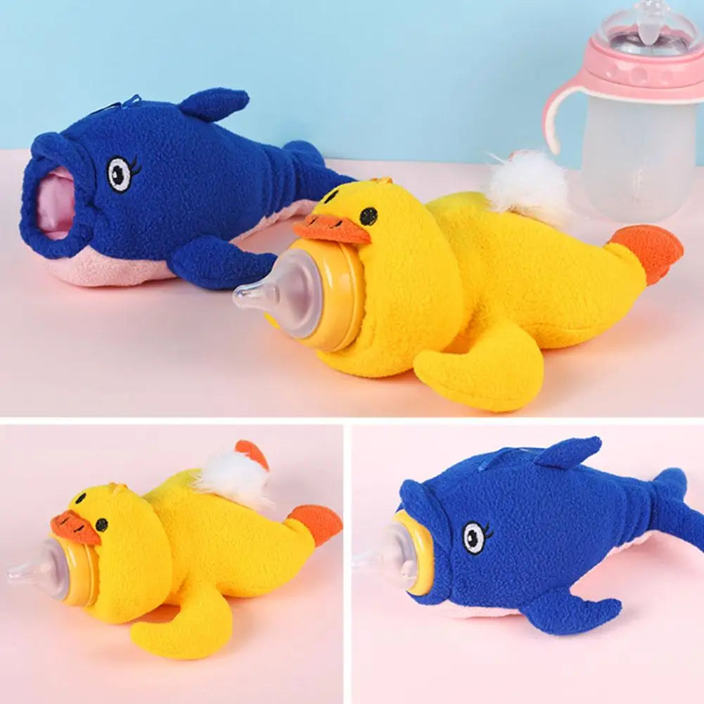 Plush Baby Bottle Cover – Soft Nursing Pouch for Milk & Water Bottles