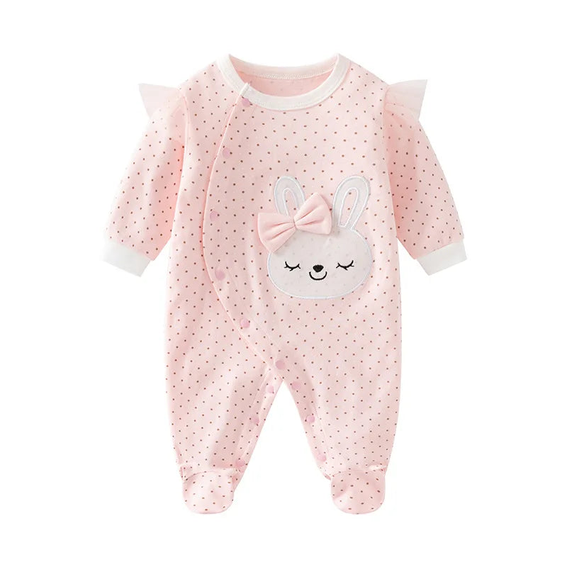 Newborn Baby Girl Romper – Princess Style Spring Sleepsuit