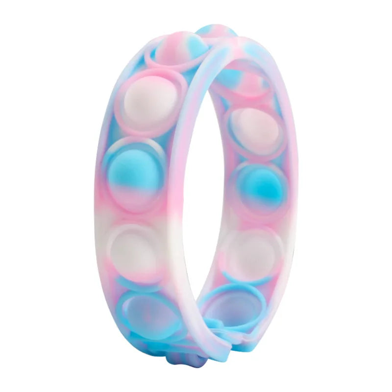 Pop Bubble Fidget Bracelet – Colorful Silicone Sensory Toy for Stress & Anxiety Relief
