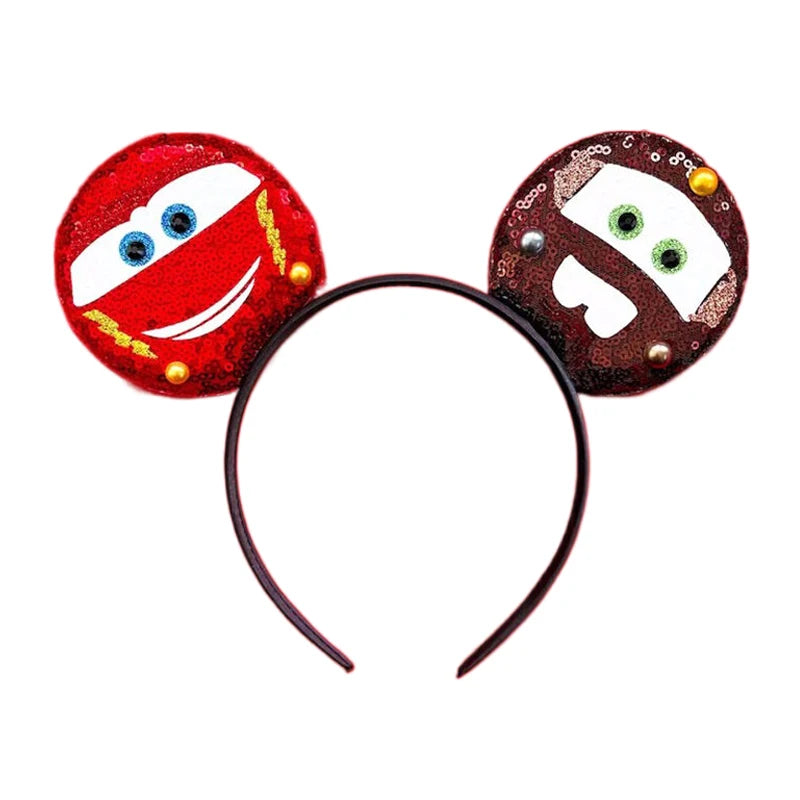 Sparkly Sequin Bow Ear Headband – Cute Cosplay & Party Hair Accessory