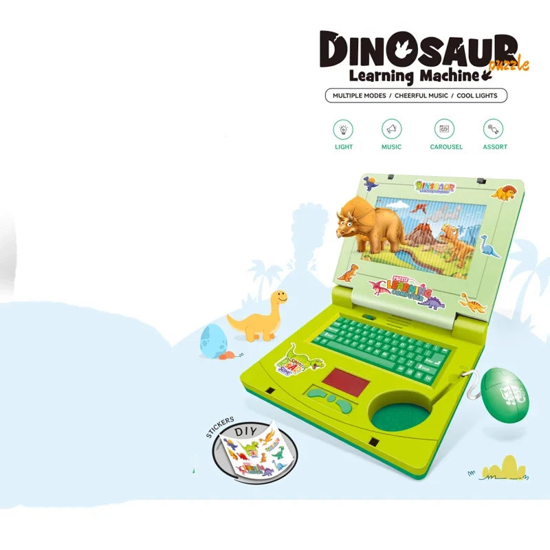 Mini Kids Laptop Toy – Light & Music Educational Cartoon Computer