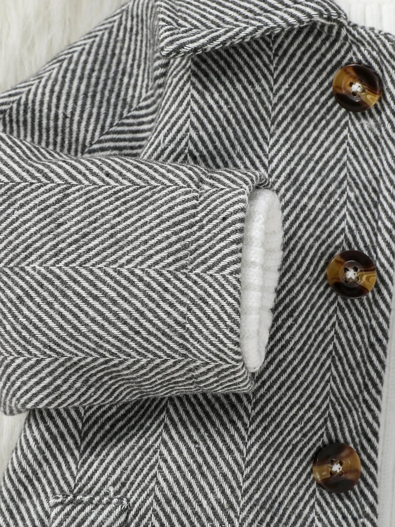 Baby Boys' Jacket – Plush Long Sleeve Buttoned Outerwear (1-3Y)