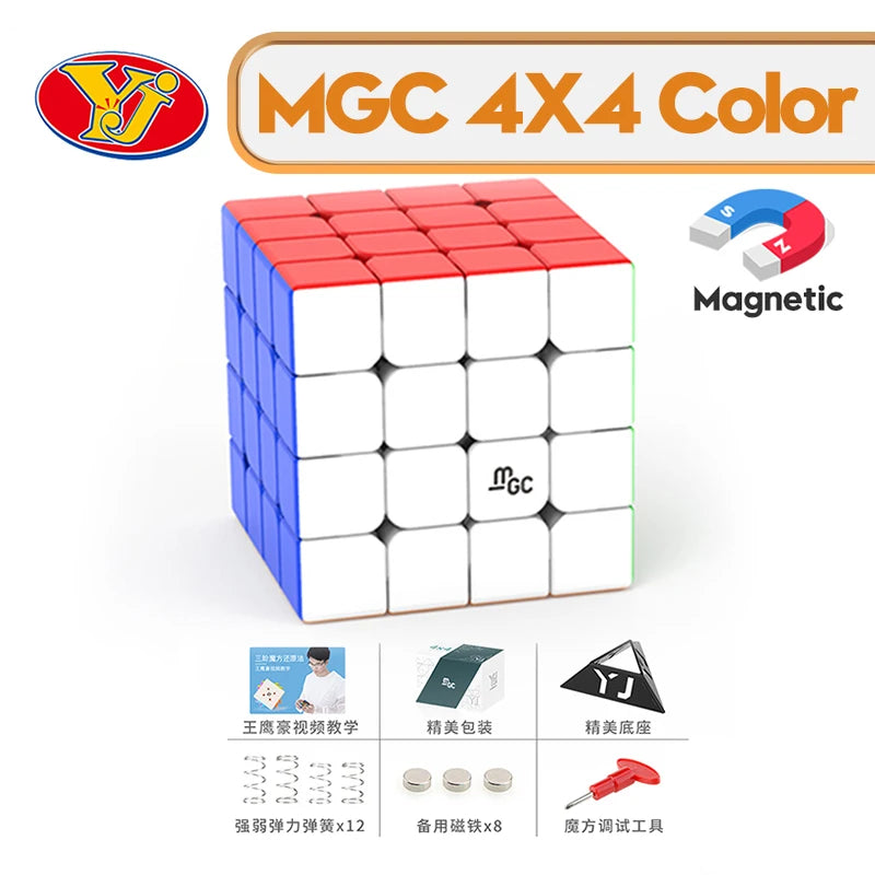 Magnetic Speed Cube Set – 4x4, Megaminx, & Pyramid Puzzle Toy