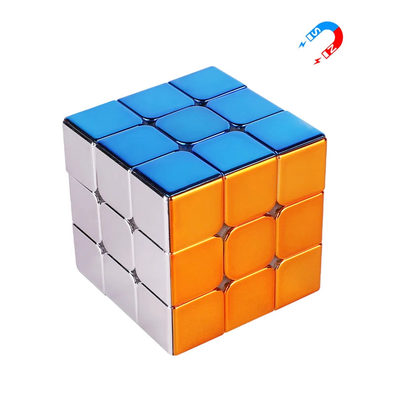 Speed Plating Magnetic Cube Set – 2x2, 3x3, Pyramid Stickerless