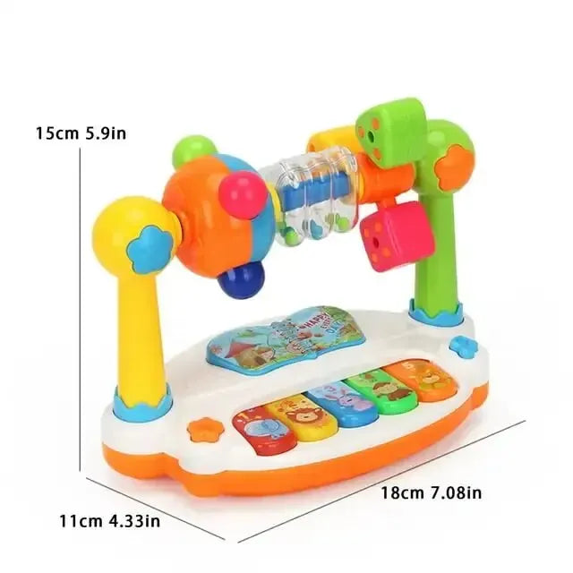 Rotating Baby Piano Toy – Light & Sound Musical Keyboard for Toddlers