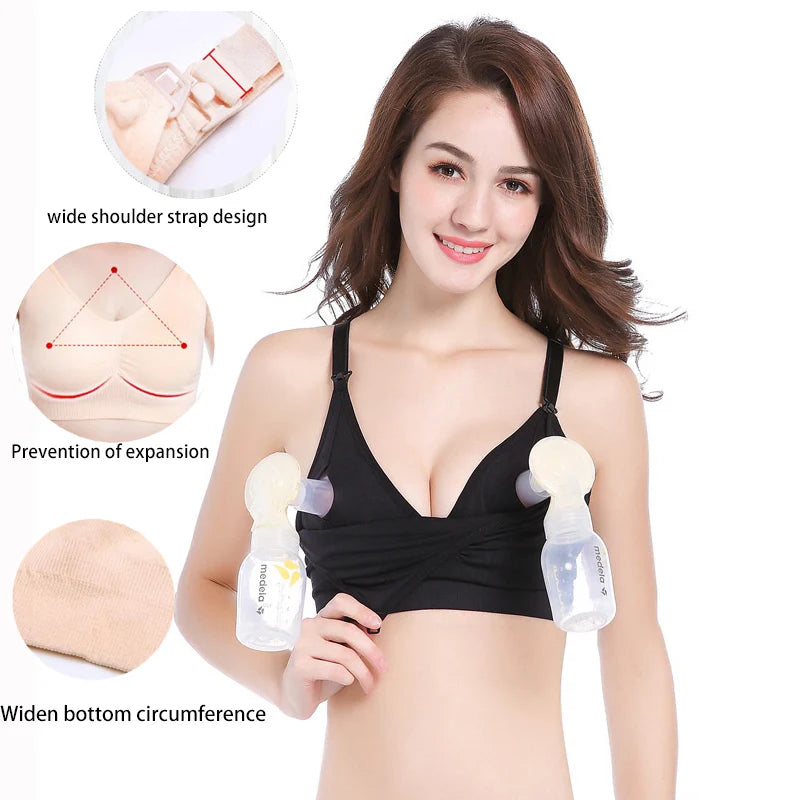 Hands-Free Pumping & Nursing Bra – All-Day Maternity Comfort