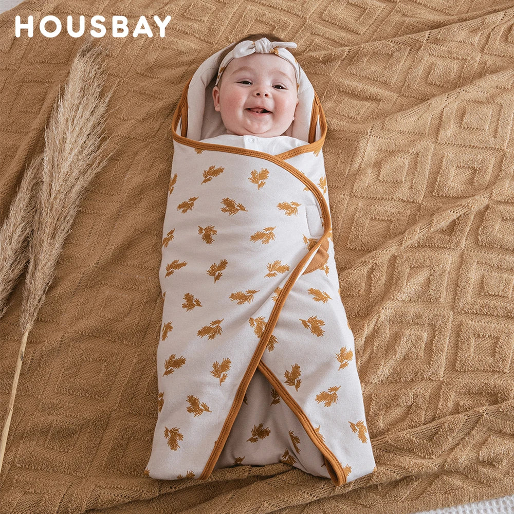 Newborn Swaddle Wrap – Cotton, Breathable, Head Protection