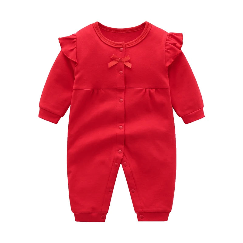 Full Moon Baby Outfit – Red Newborn Romper for 1-Year-Old Princess