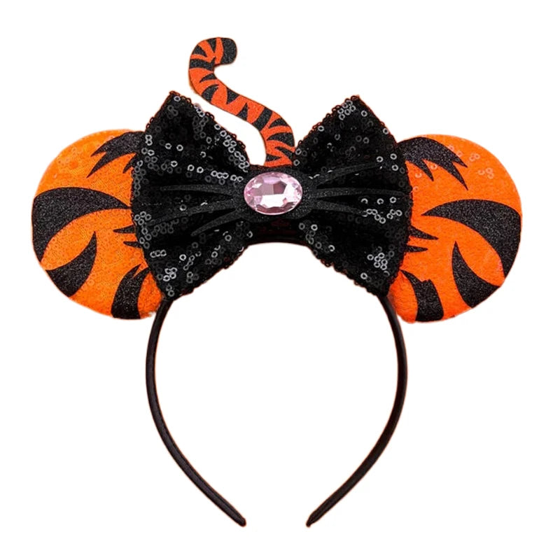 Sparkly Sequin Bow Ear Headband – Cute Cosplay & Party Hair Accessory
