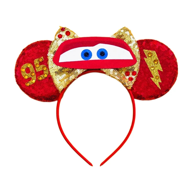 Sparkly Sequin Bow Ear Headband – Cute Cosplay & Party Hair Accessory