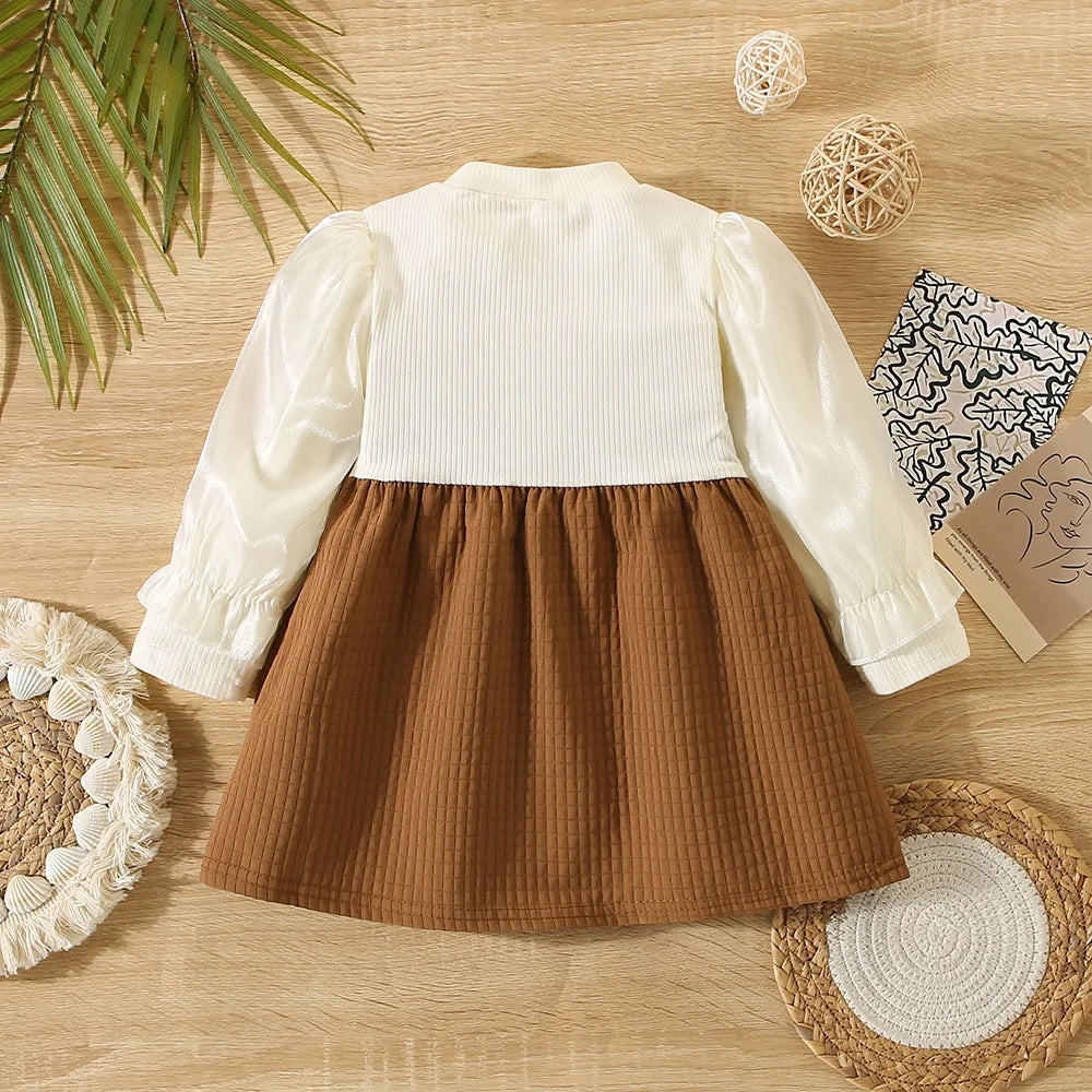 Autumn Princess Dress & Strap Set – Stylish Baby Girl Outfit