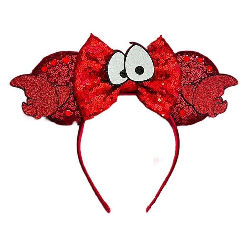 Sparkly Sequin Bow Ear Headband – Cute Cosplay & Party Hair Accessory