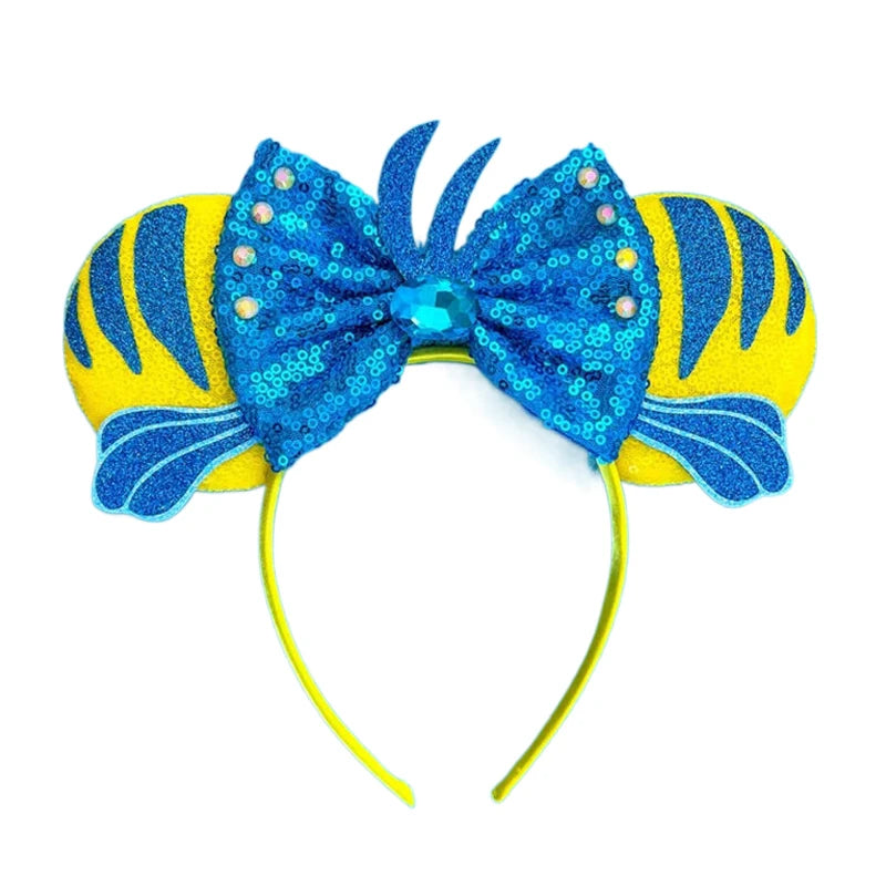 Sparkly Sequin Bow Ear Headband – Cute Cosplay & Party Hair Accessory