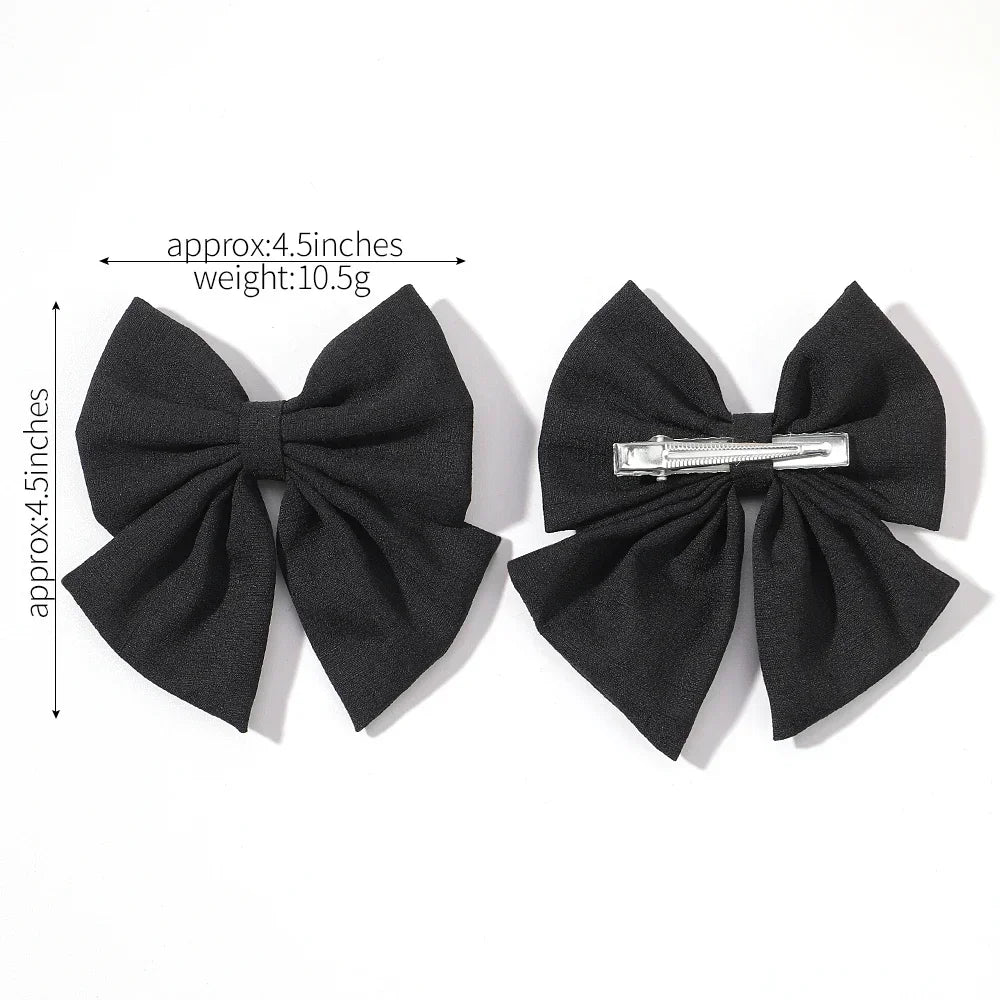 2pcs Cheer Bow Hair Clips - Grosgrain Ribbon, Delicate Bowknot for Kids
