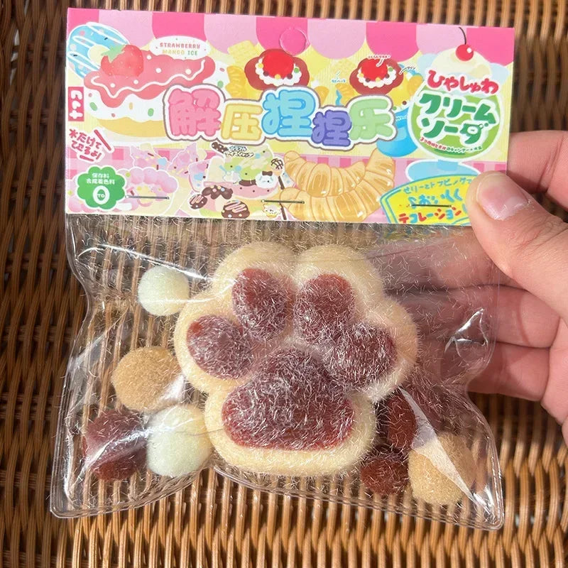 Cat Paw Mochi Squishy – Soft Silicone Stress Relief Toy