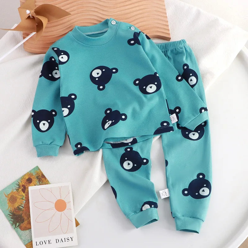 Autumn/Winter Baby Pajama Set – Cotton Long Sleeve Outfit (Boys & Girls)