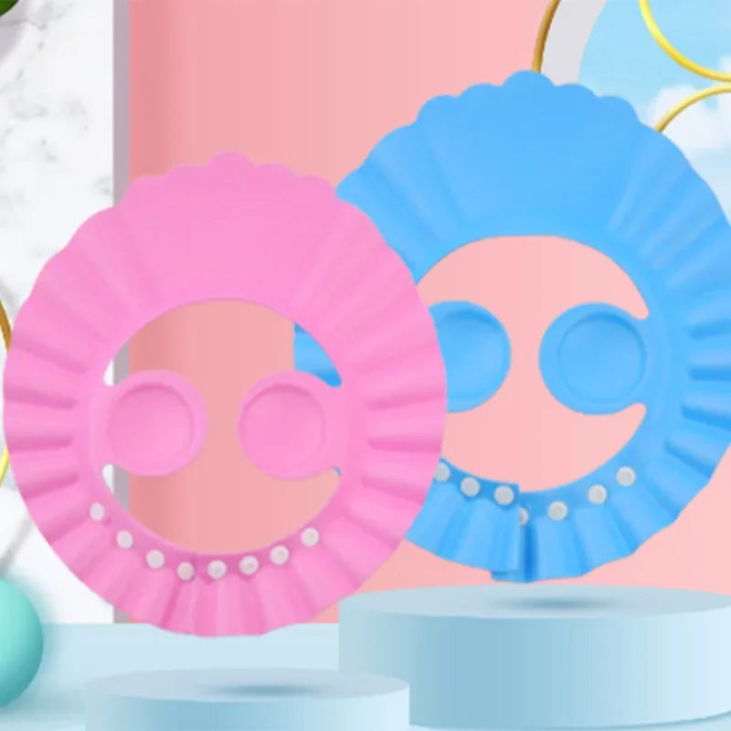 2Pcs Adjustable Waterproof Baby Shower Caps – Protect Eyes & Ears During Bath Time