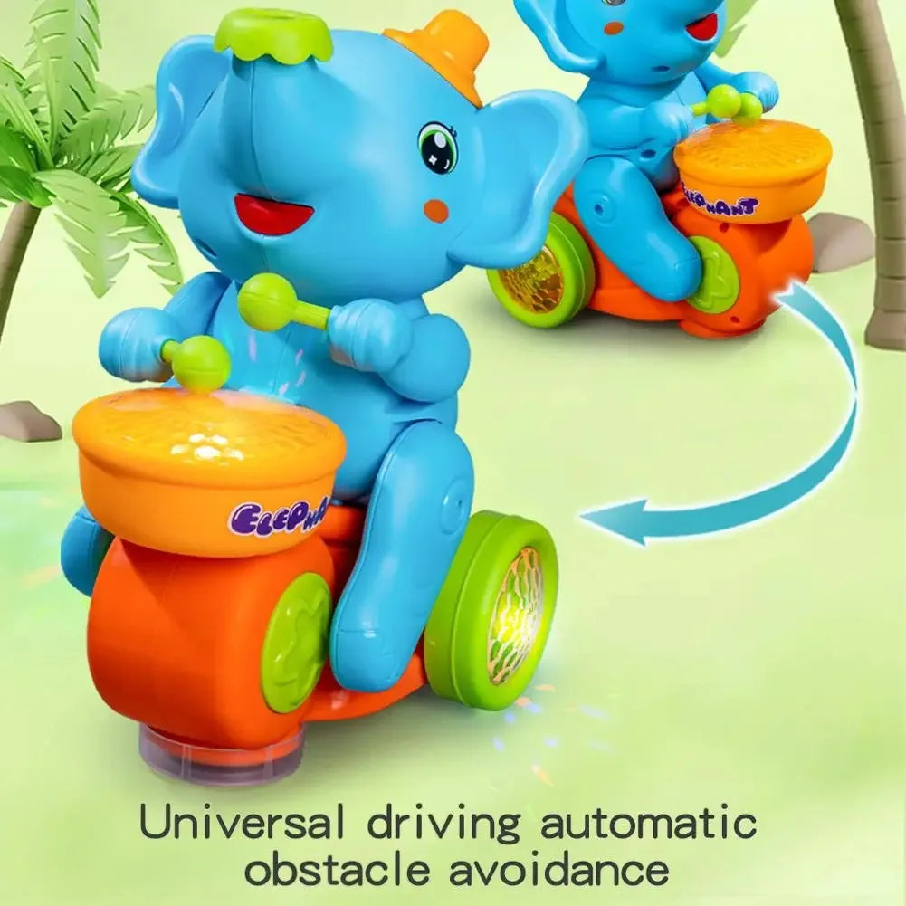 Musical Walking Elephant – LED Light-Up Drummer Toy for Kids