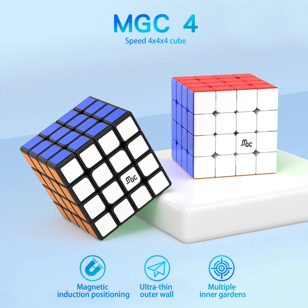 Magnetic Speed Cube Set – 4x4, Megaminx, & Pyramid Puzzle Toy
