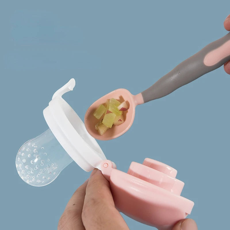 Baby Food Feeder – Silicone Spoon & Juice Extractor for Fruits & Vegetables