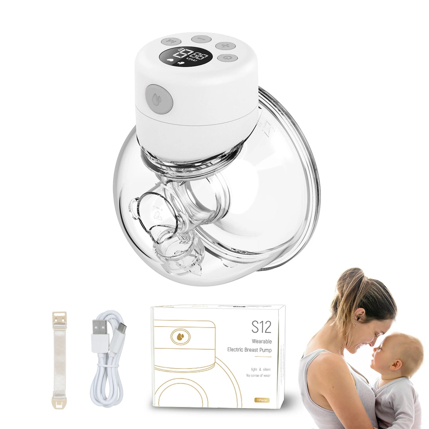 Wearable Hands-Free Electric Breast Pump | Portable & UV Disinfectable