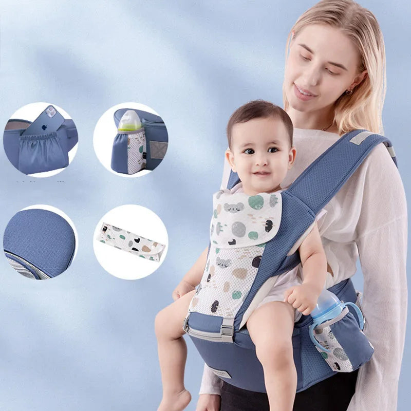 Baby Carrier Waist Stool – Ergonomic Hipseat with Storage Bag and Sling