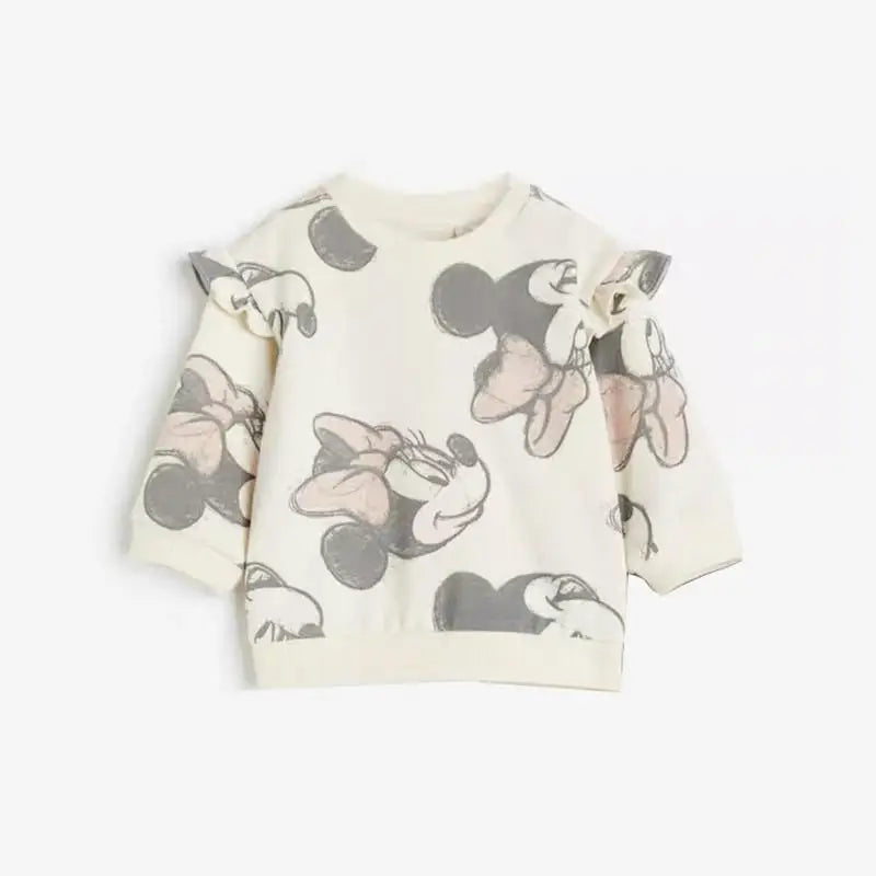 Minnie Girls 2-Piece Full Print Sweatshirt & Pants Set