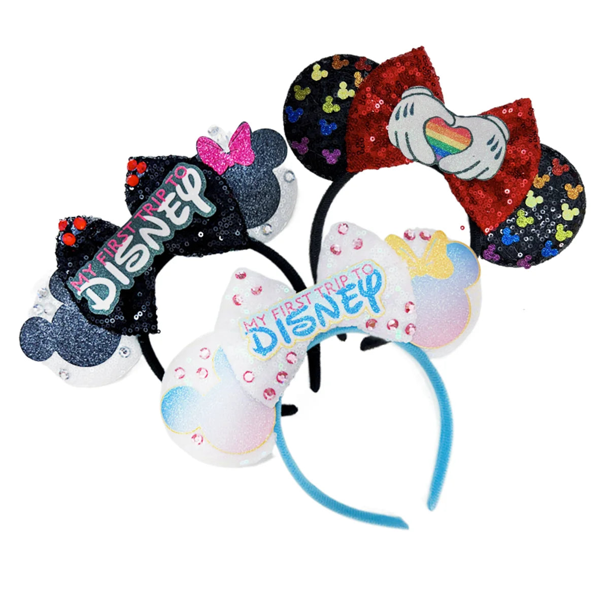Sparkly Sequin Bow Ear Headband – Cute Cosplay & Party Hair Accessory