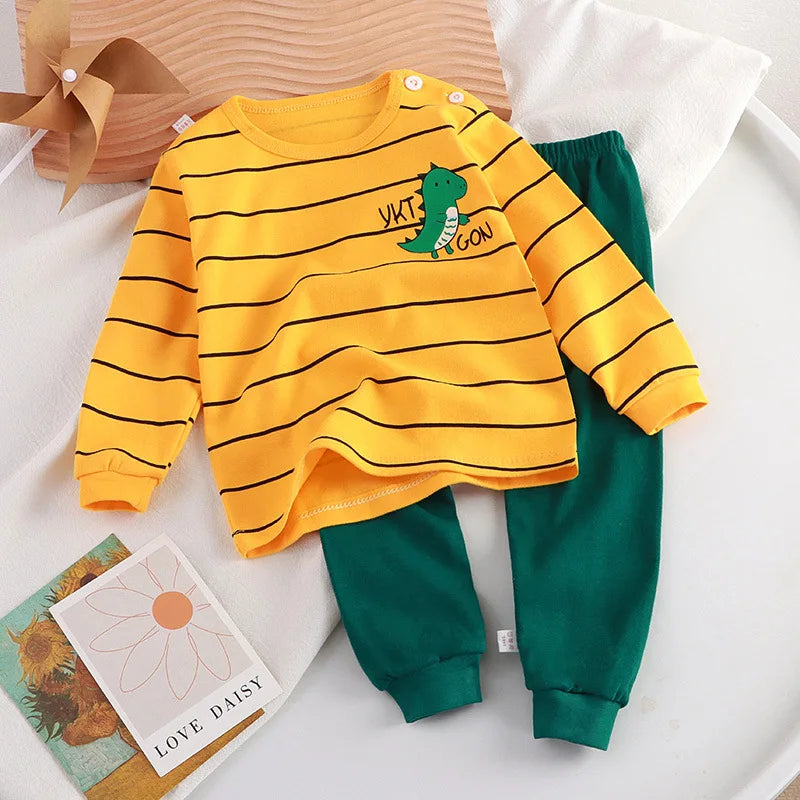 Autumn/Winter Baby Pajama Set – Cotton Long Sleeve Outfit (Boys & Girls)