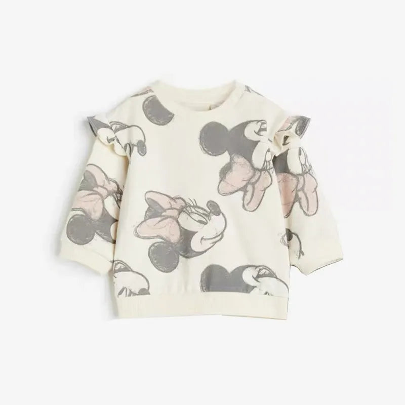 Minnie Girls 2-Piece Full Print Sweatshirt & Pants Set
