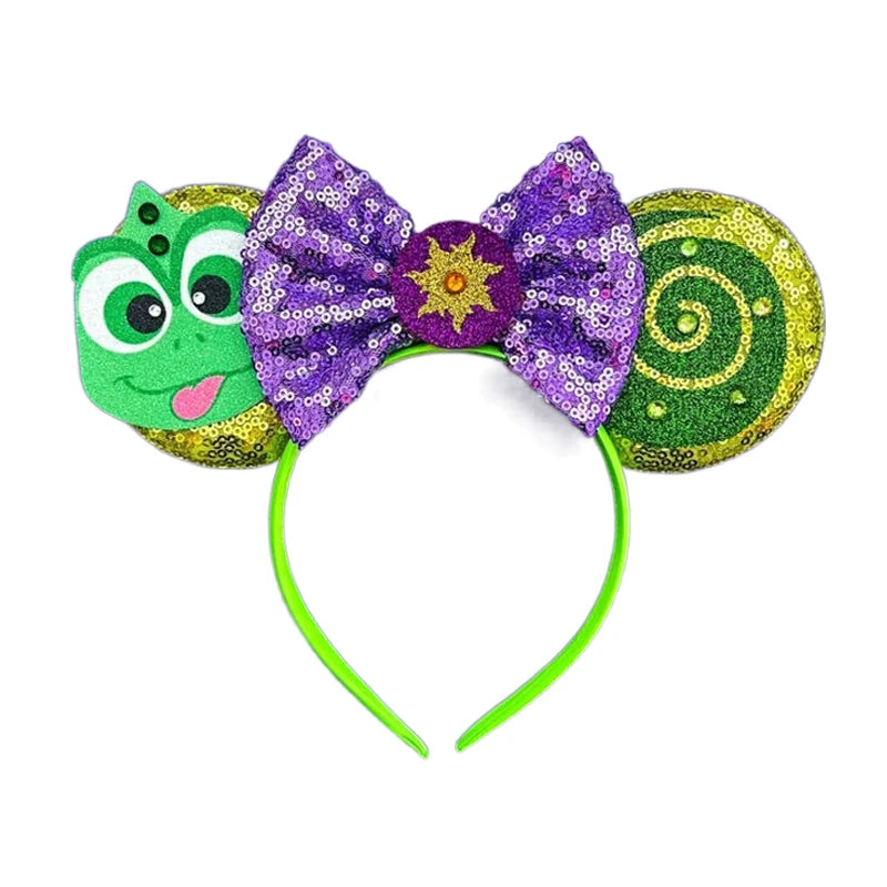 Sparkly Sequin Bow Ear Headband – Cute Cosplay & Party Hair Accessory