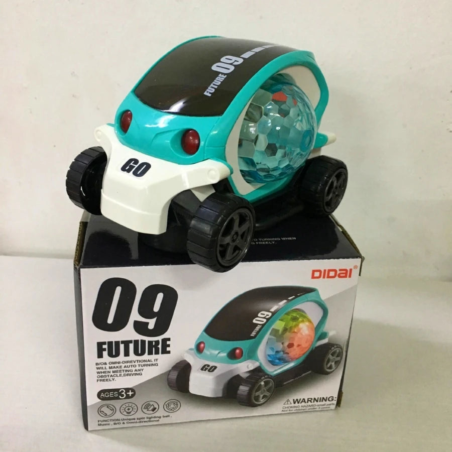 3D Rotating Musical Car – Electric Light-Up Auto-Spinning Toy for Kids