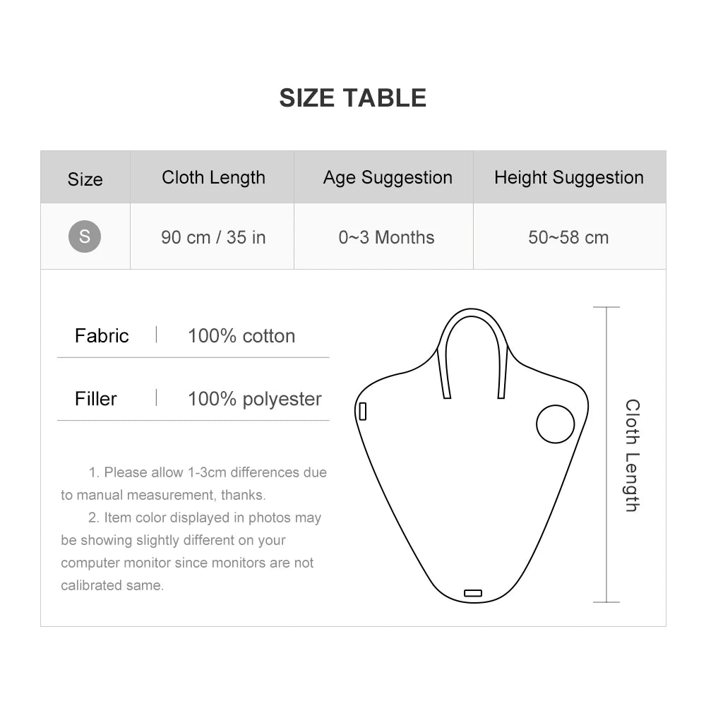Newborn Swaddle Wrap – Cotton, Breathable, Head Protection