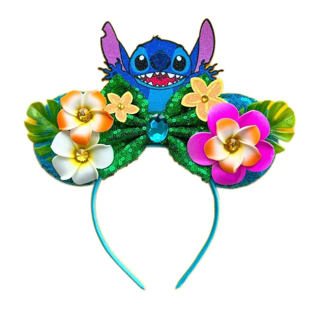 Sparkly Sequin Bow Ear Headband – Cute Cosplay & Party Hair Accessory
