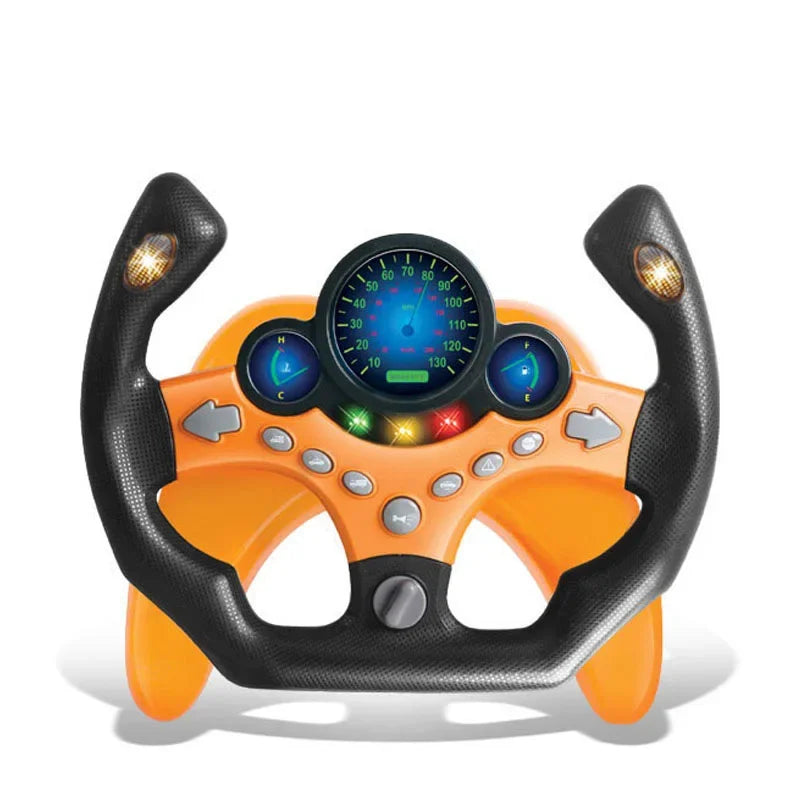 Kids' Steering Wheel Toy – Montessori Electric Musical Light-Up Copilot Toy