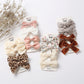 4Pcs Baby Bow Hair Clips - Leopard Dot Print, Lace Cotton Linen Barrettes