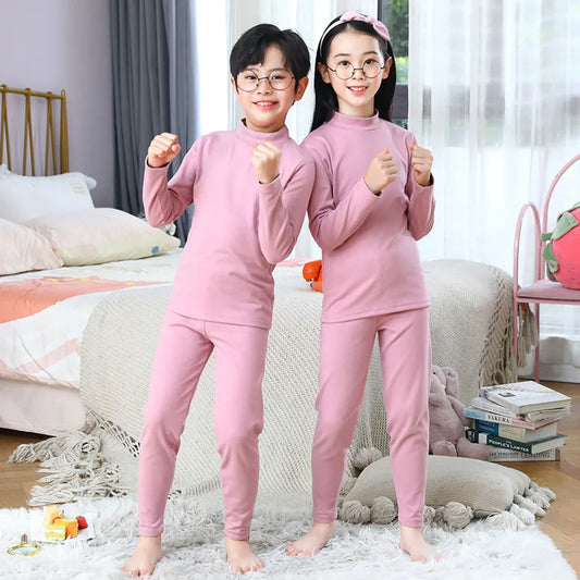 Thermal Pajama Set – Warm Sleepwear for Kids in Candy Colors