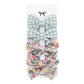 4Pcs Baby Bow Hair Clips - Leopard Dot Print, Lace Cotton Linen Barrettes