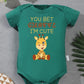 Cute Baby Jumpsuit – Cartoon Giraffe Print Summer Onesie for Boys & Girls