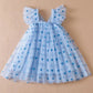 Girls' Summer Dress – Butterfly Wings Floral Tutu Princess Outfit