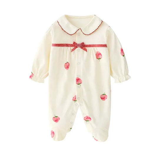 Newborn Baby Girl Romper – Princess Style Spring Sleepsuit