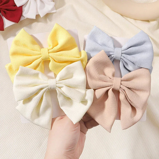 2pcs Cheer Bow Hair Clips - Grosgrain Ribbon, Delicate Bowknot for Kids