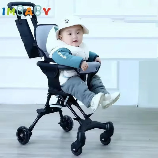 Baby Stroller – Lightweight Folding Travel Trolley with Two-Way Seats