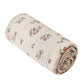 Cotton Muslin Baby Swaddle Blanket – Solid & Floral Print, Soft Newborn Crinkle Fabric, Stroller Cover